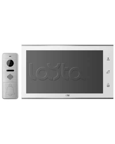 Комплектвидеодомофона CTV-DP4105AHD (белый) в Ноябрьске Комплекты домофонов Pintop.ru