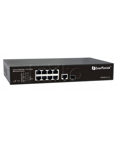 Коммутатор PoE 8-портовый EverFocus ES0812-31 в Ноябрьске Коммутаторы Pintop.ru